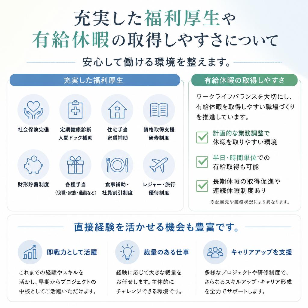 成長を支える充実した福利厚生