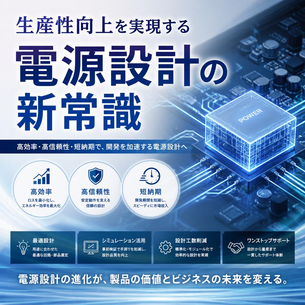 生産性向上を実現する電源設計の新常識