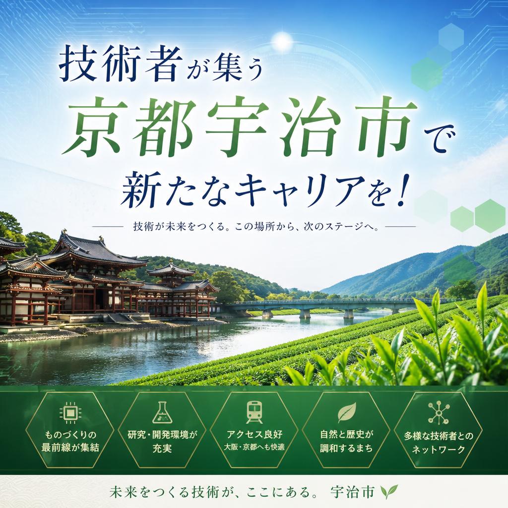 技術者が集う京都宇治市で新たなキャリアを！