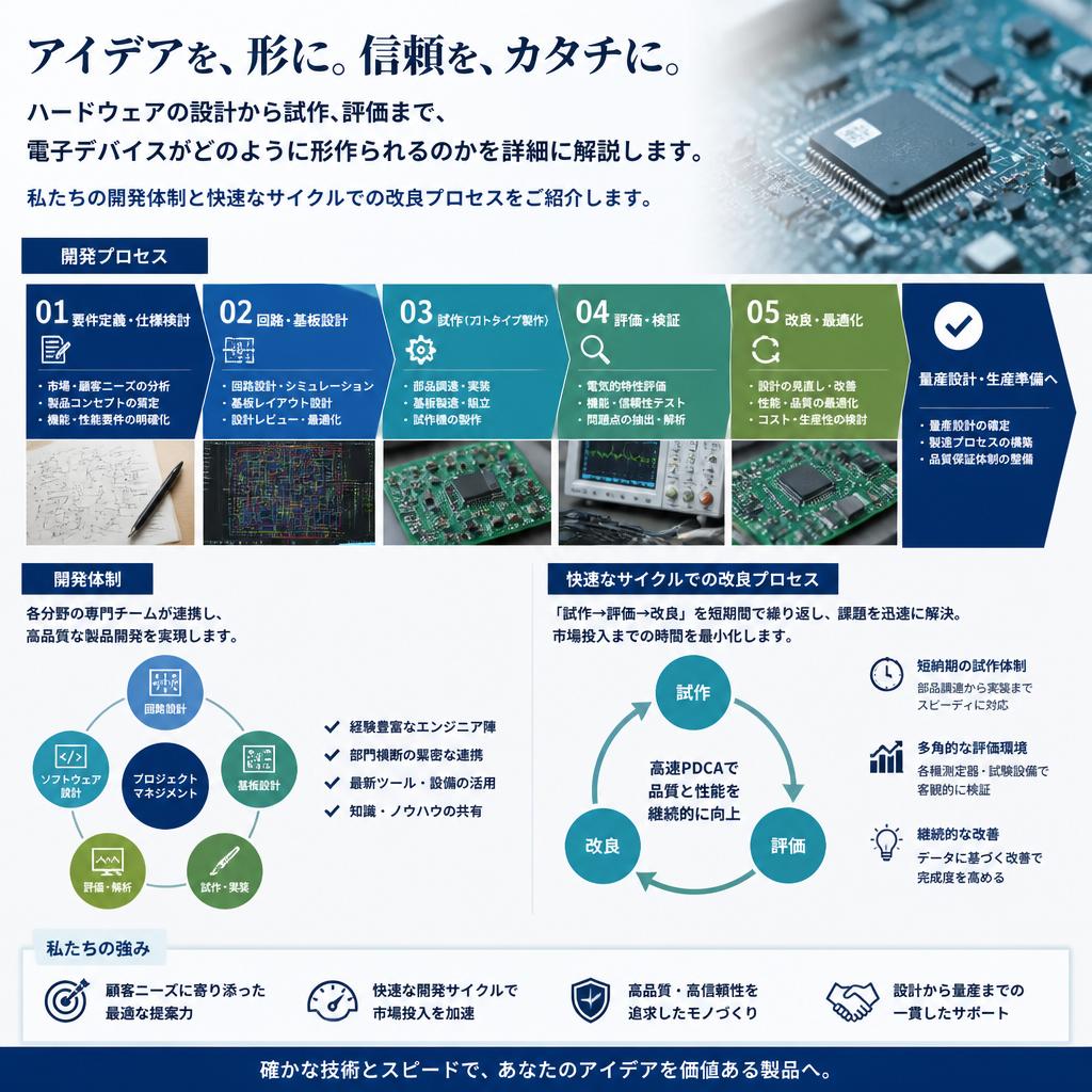 ハードウェア開発のプロセス
