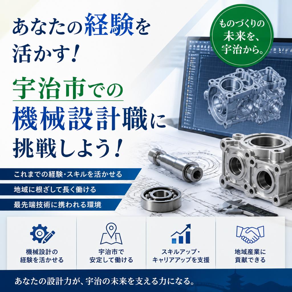 あなたの経験を活かす！宇治市での機械設計職に挑戦しよう！