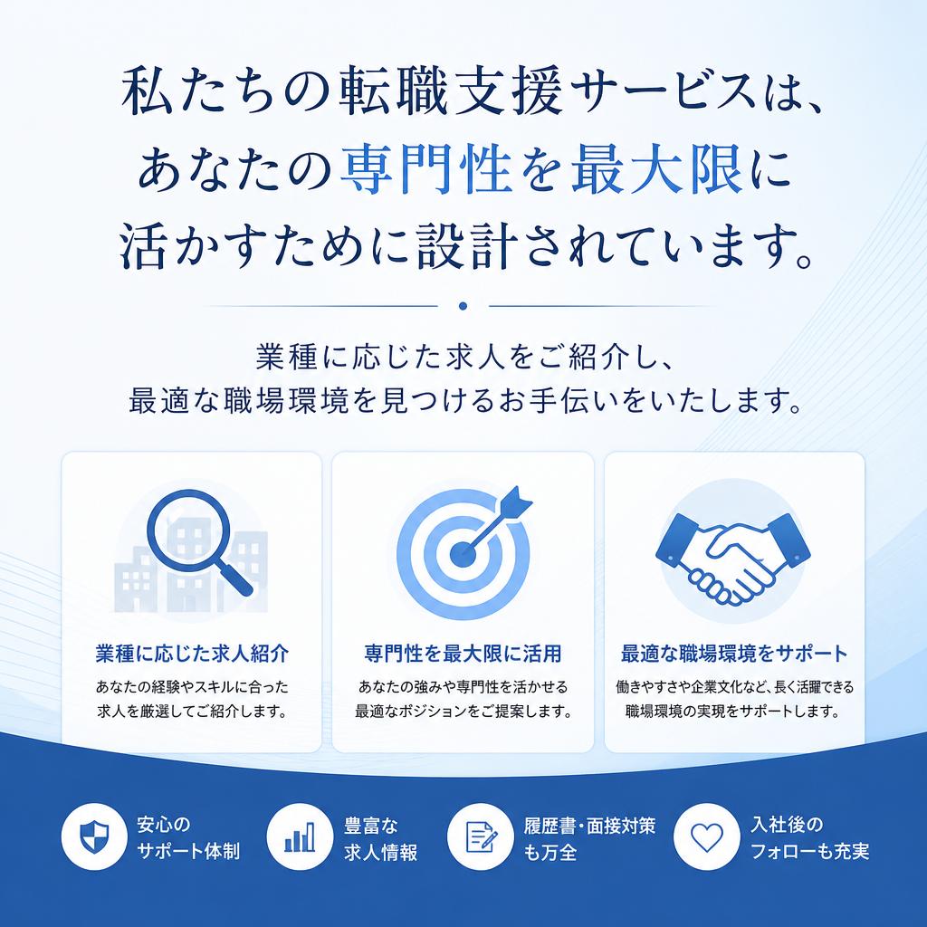 専門性を活かせる転職支援サービス