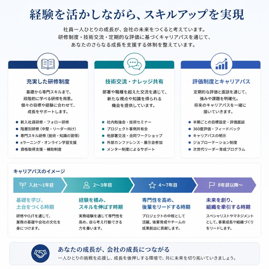 スキルアップを実現する支援制度
