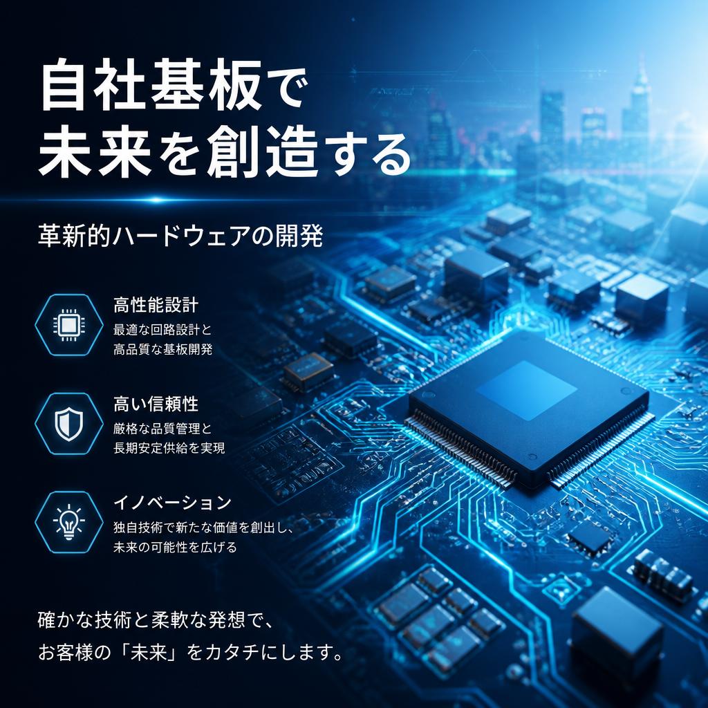 自社基板で未来を創造する、革新的ハードウェアの開発