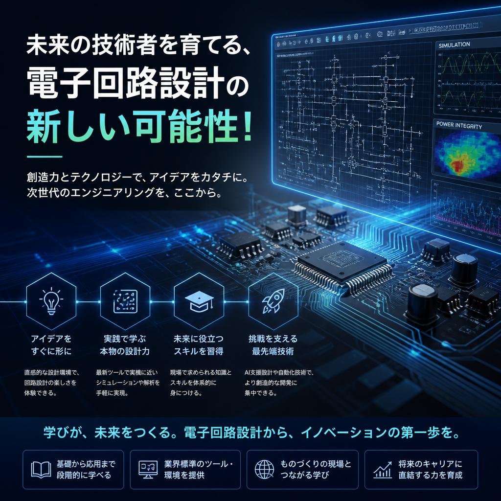 未来の技術者を育てる、電子回路設計の新しい可能性！