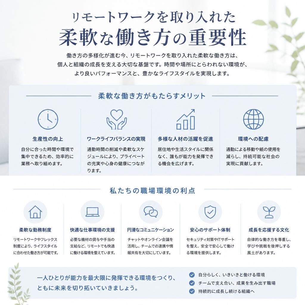 リモートワークと働き方改革の導入