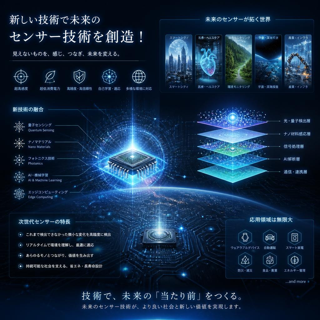 新しい技術で未来のセンサー技術を創造！