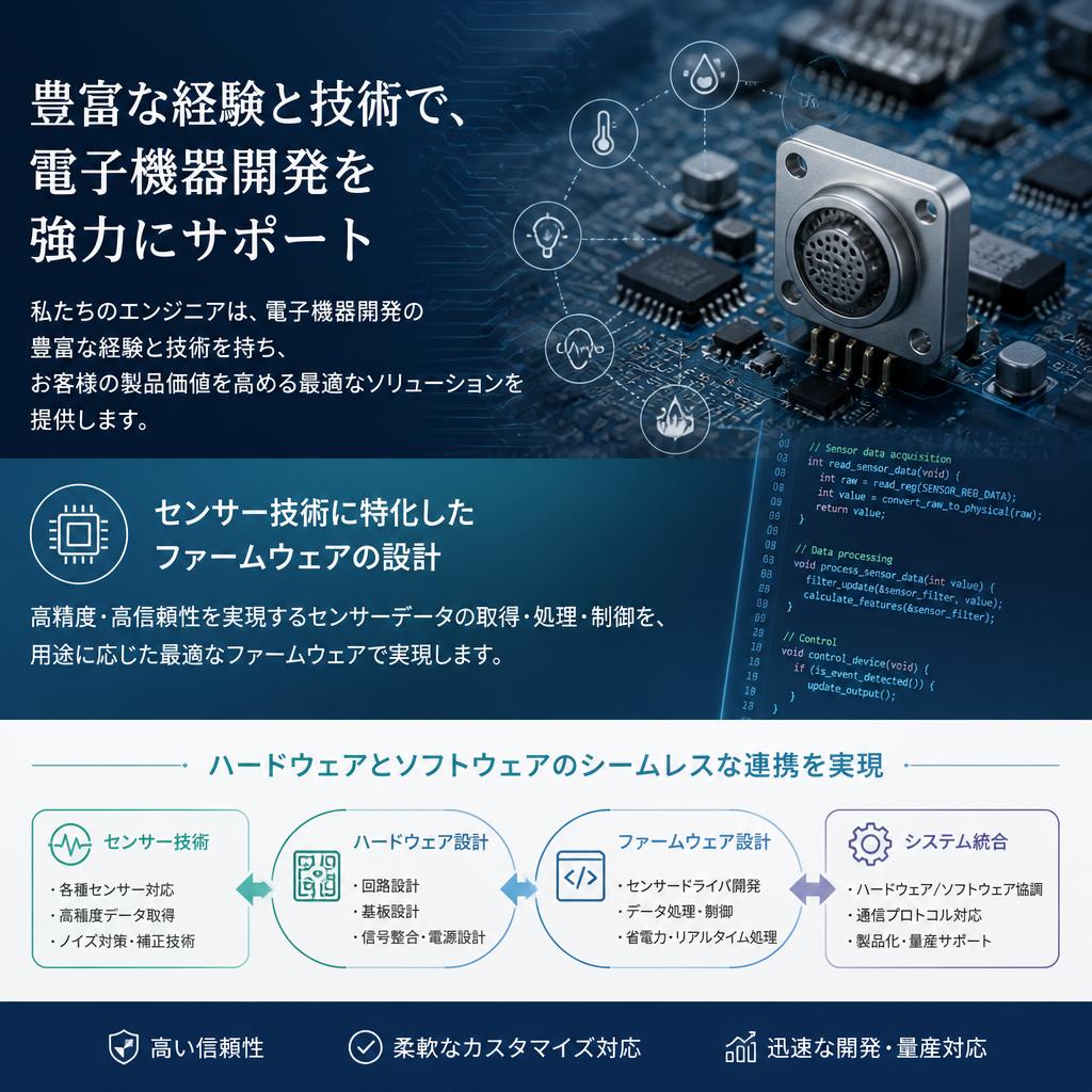専門性の高い電子機器開発