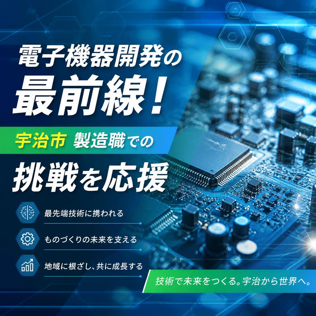 電子機器開発の最前線！宇治市製造職での挑戦を応援