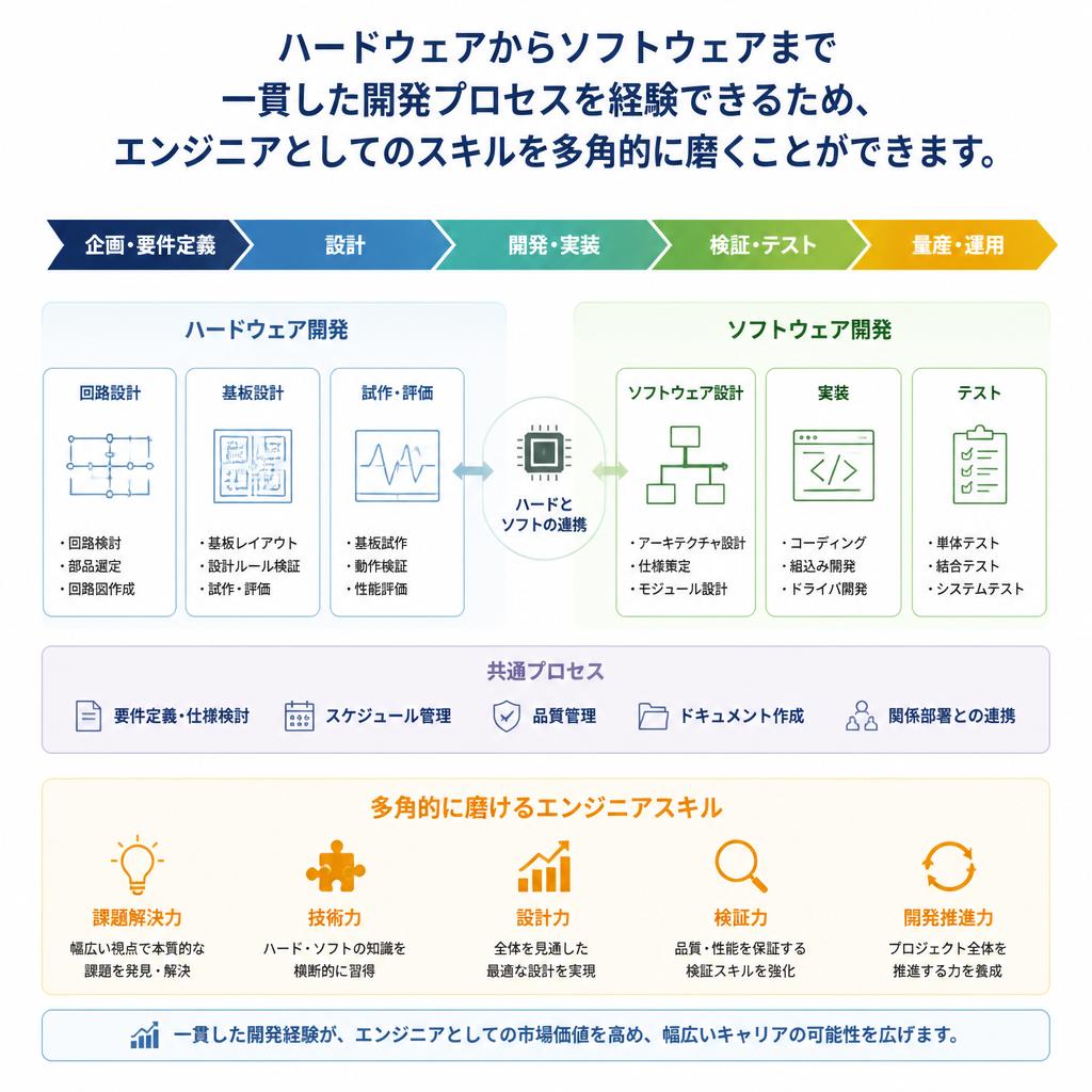 電子機器開発で得られるスキル