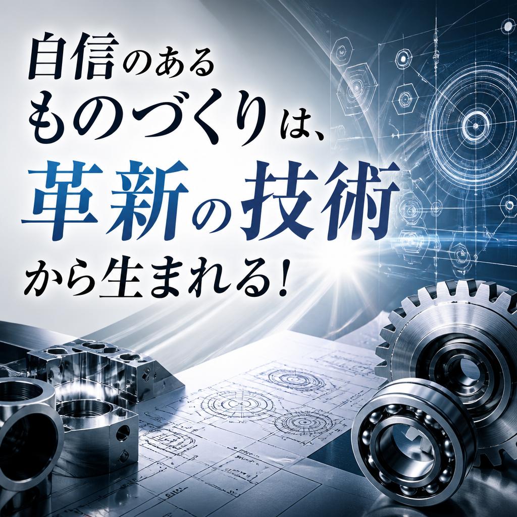 自信のあるものづくりは、革新の技術から生まれる！