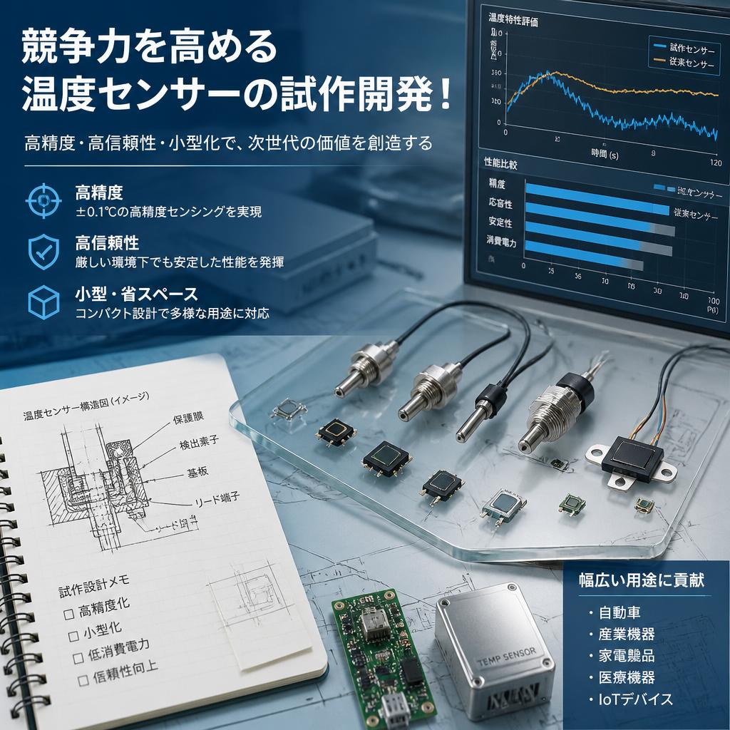 競争力を高める温度センサーの試作開発！