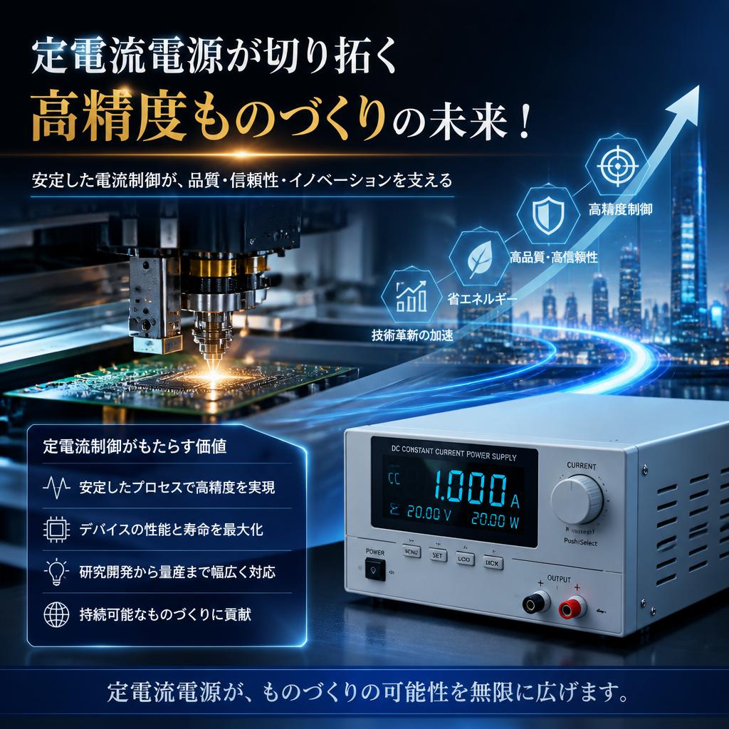 定電流電源が切り拓く高精度ものづくりの未来！