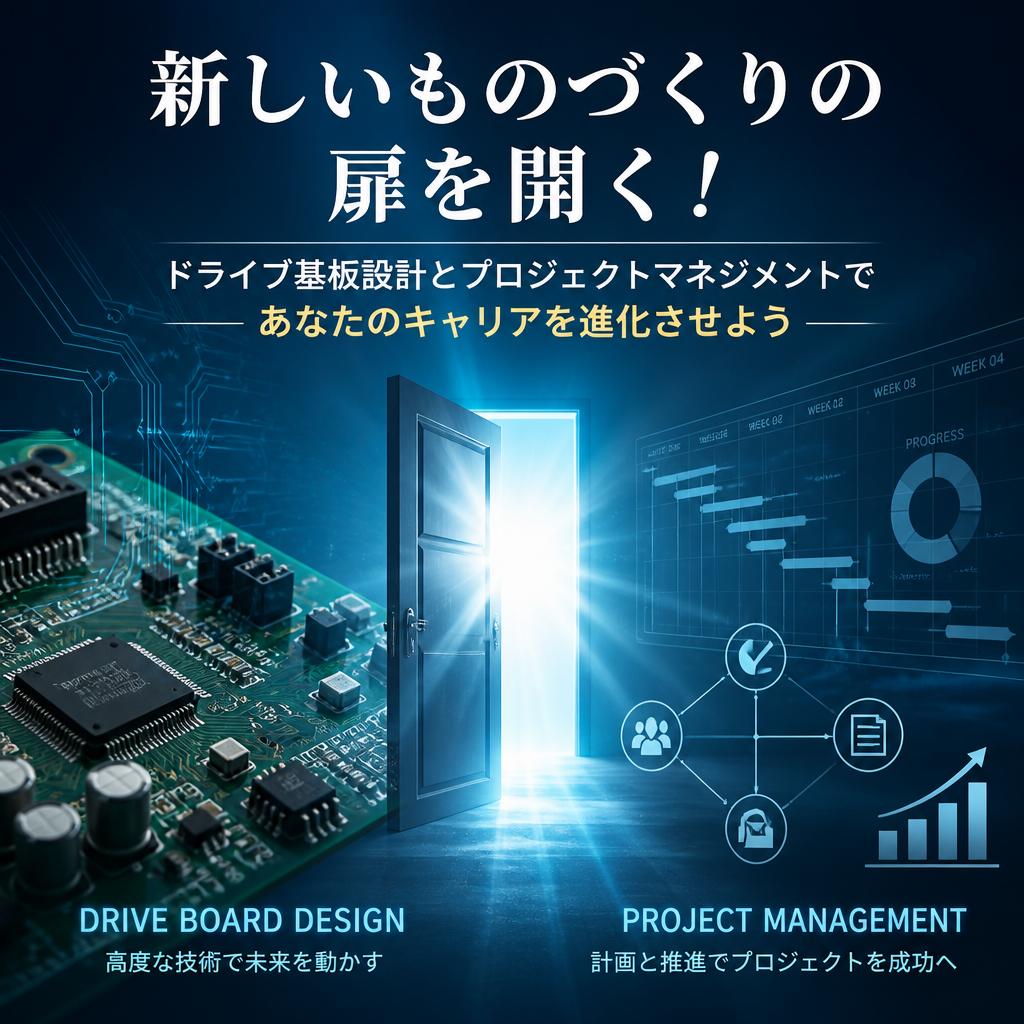 新しいものづくりの扉を開く！ドライブ基板設計とプロジェクトマネジメントであなたのキャリアを進化させよう