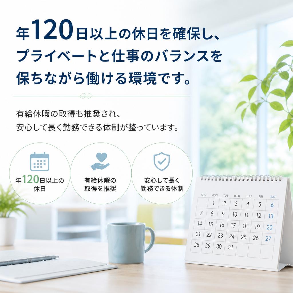 充実した福利厚生と環境