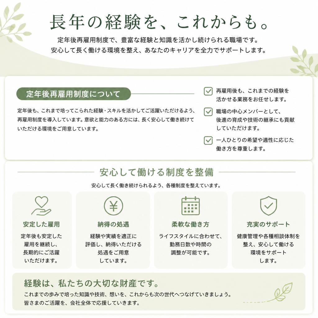 4. 定年後も安心して働ける環境