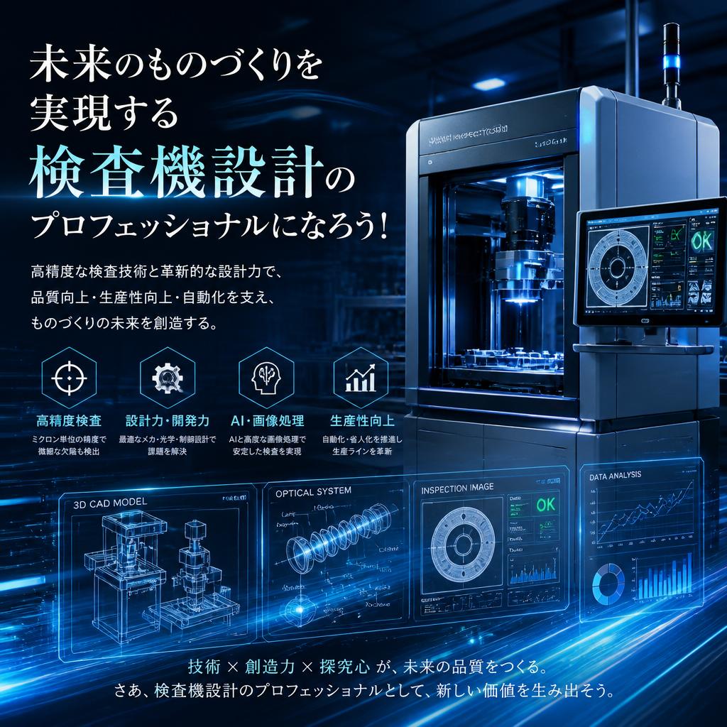 未来のものづくりを実現する検査機設計のプロフェッショナルになろう！