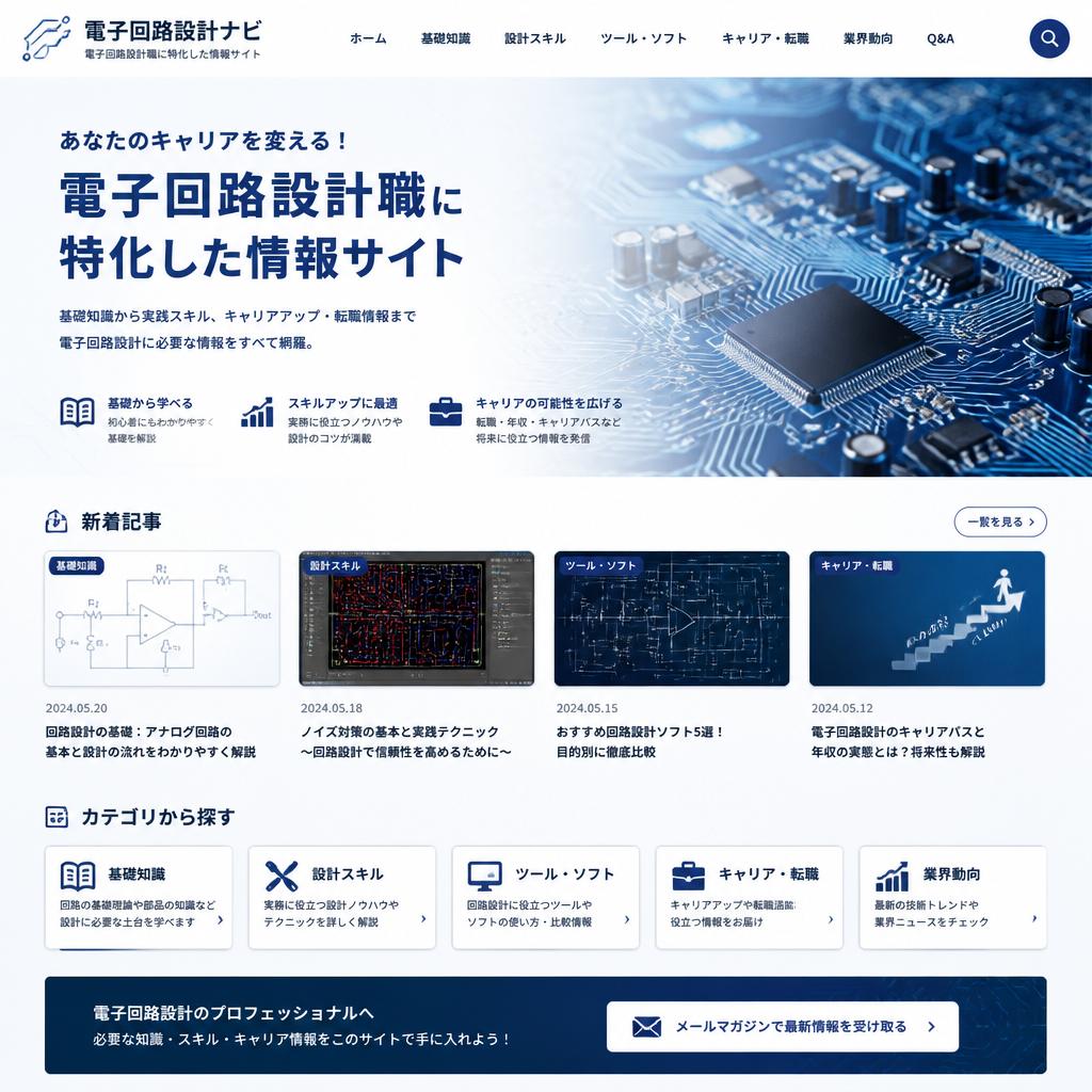 あなたのキャリアを変える！電子回路設計職に特化した情報サイト
