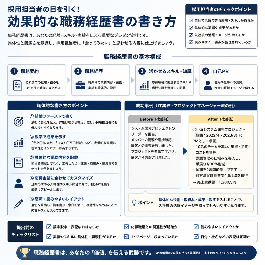 職務経歴書の書き方ガイド