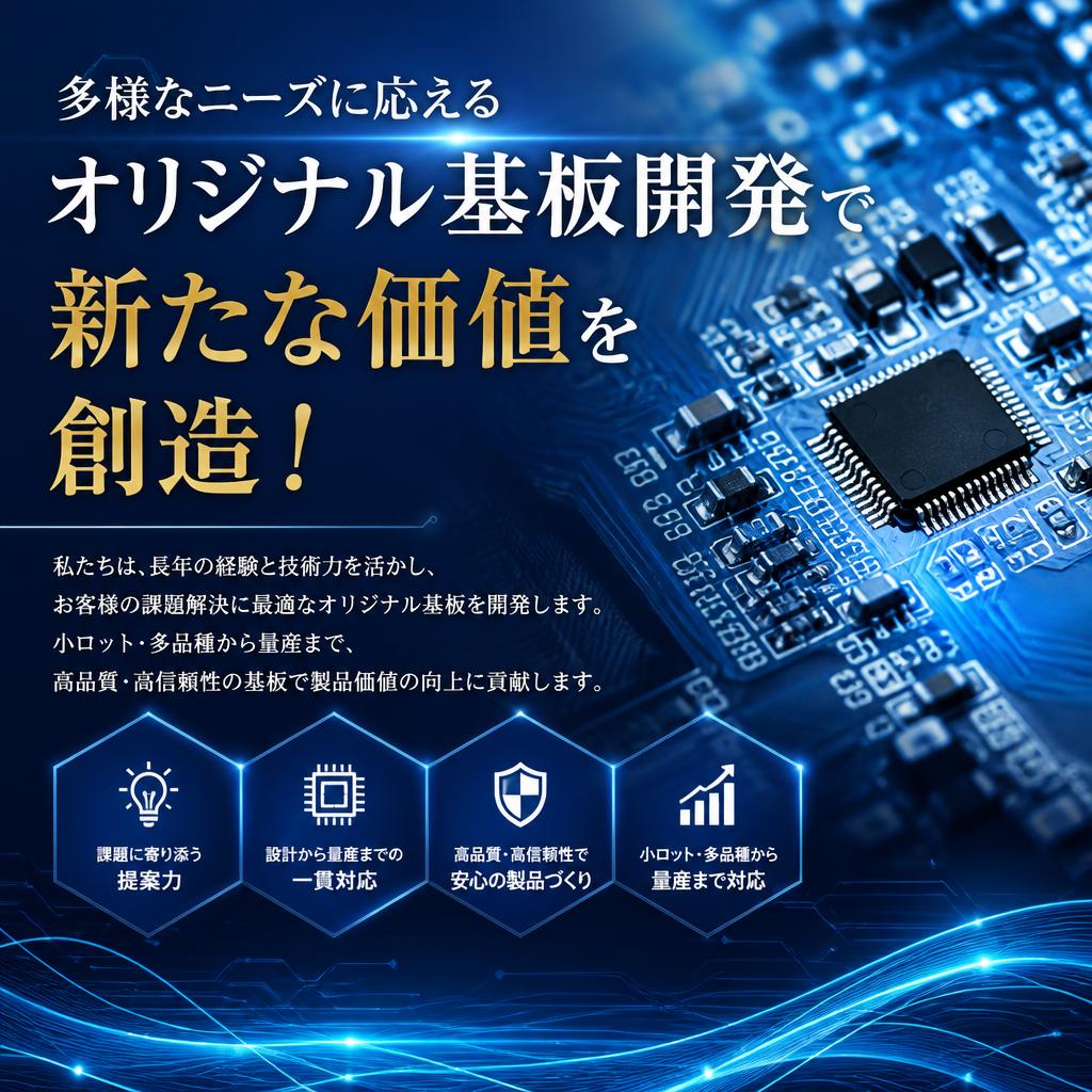 多様なニーズに応えるオリジナル基板開発で新たな価値を創造！