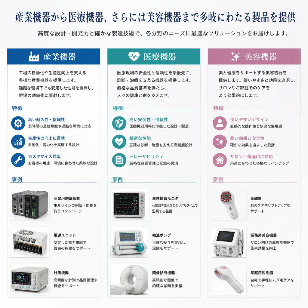多種多様な製品群