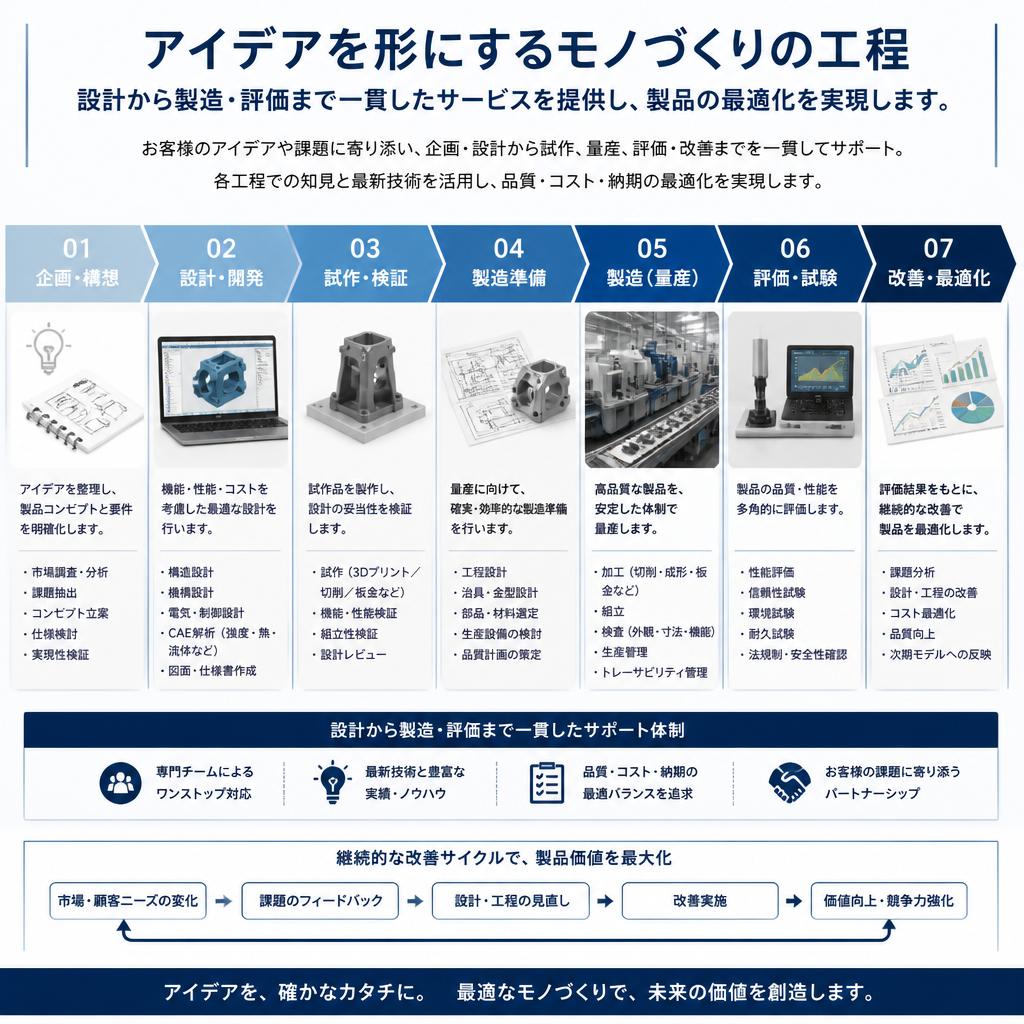 モノづくりの工程について