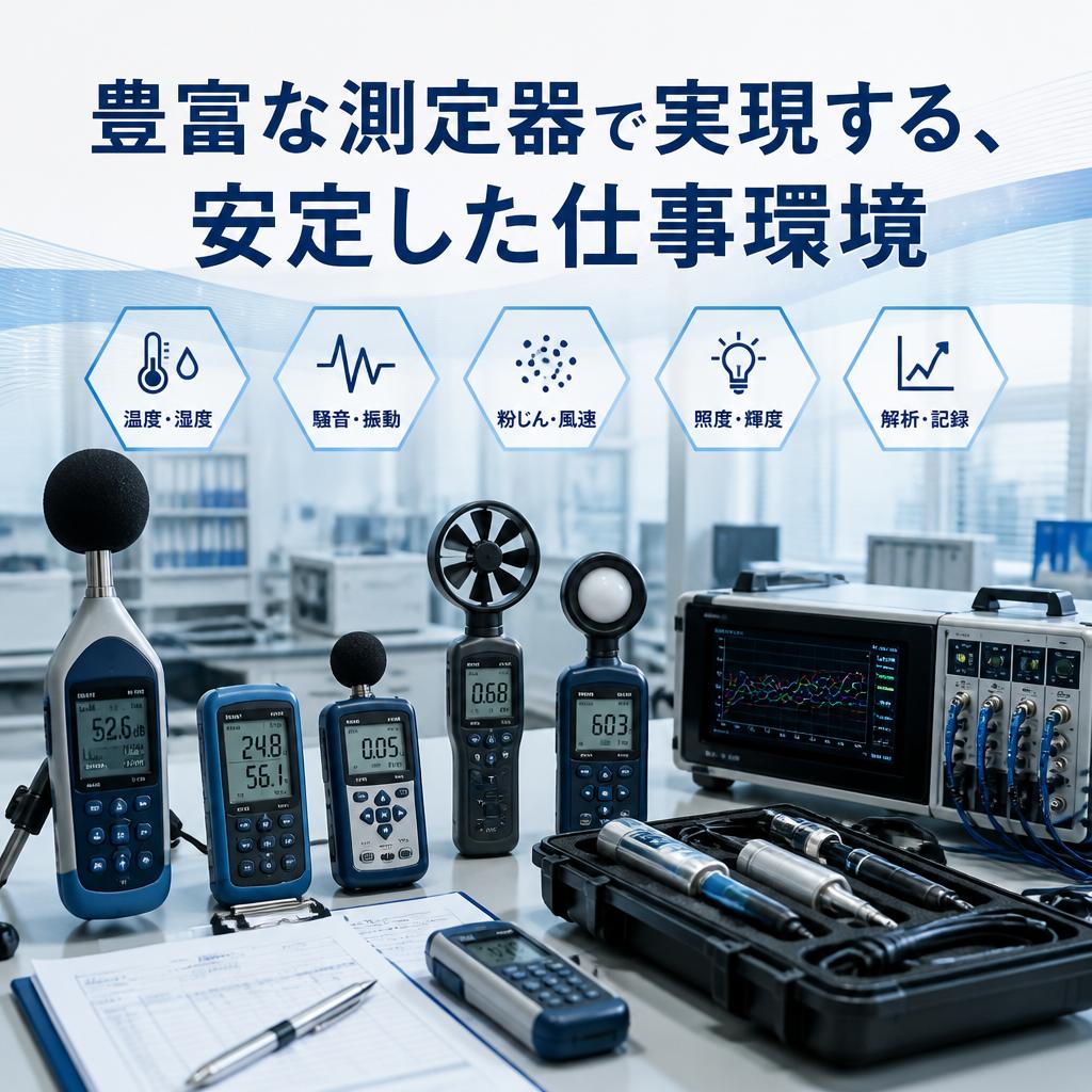 豊富な測定器で実現する、安定した仕事環境